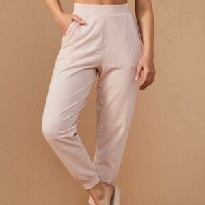 TAN + LINES by Sivan Ayla Small Rosebowl Joggers Light Pink Athleisure Sweatpant